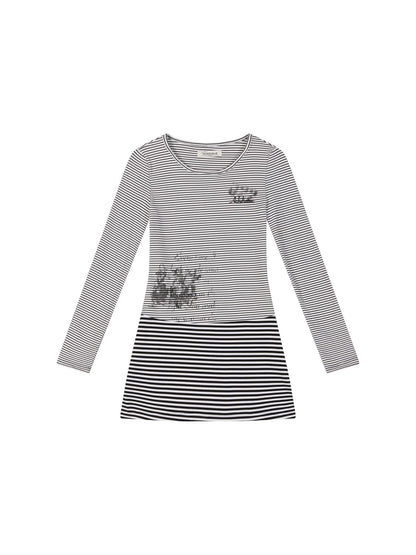 Black Love Striped Rock Dress