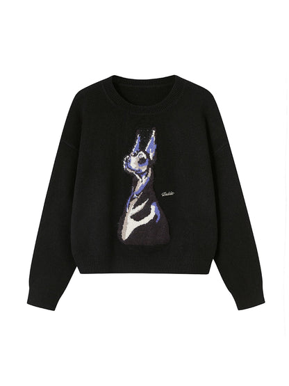 DIDDI MODA Greyhound Knit Sweater Women Soft Yarn Winter 2024