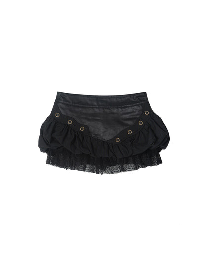 ARIADNAw Low Rise Contrast Patchwork Plaid Bloomer Shorts Playful Streetwear