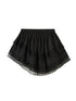 DIDDI MODA Lace Tiered Flared Skirt Irregular Hem Double Layer