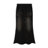 DIDDI MODA Distressed Knit Fishtail Skirt Post Apocalyptic Washed Denim