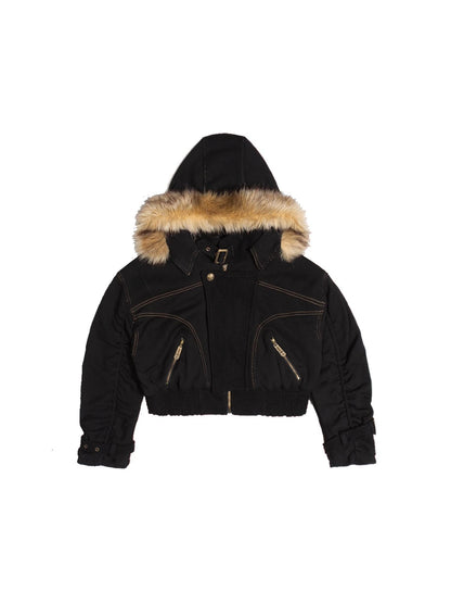 Punk Patchwork Split Jacket Loose Streetwear Coat