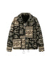 Retro Neutral Patchwork Shearling Jacket