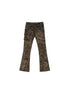 ARIADNAw Y2K Punk Patchwork Flared Pants Retro Grunge Low Rise Leopard