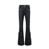 DoublePunch Upgraded Mid Waist Ruffle Slim Flare Jeans
