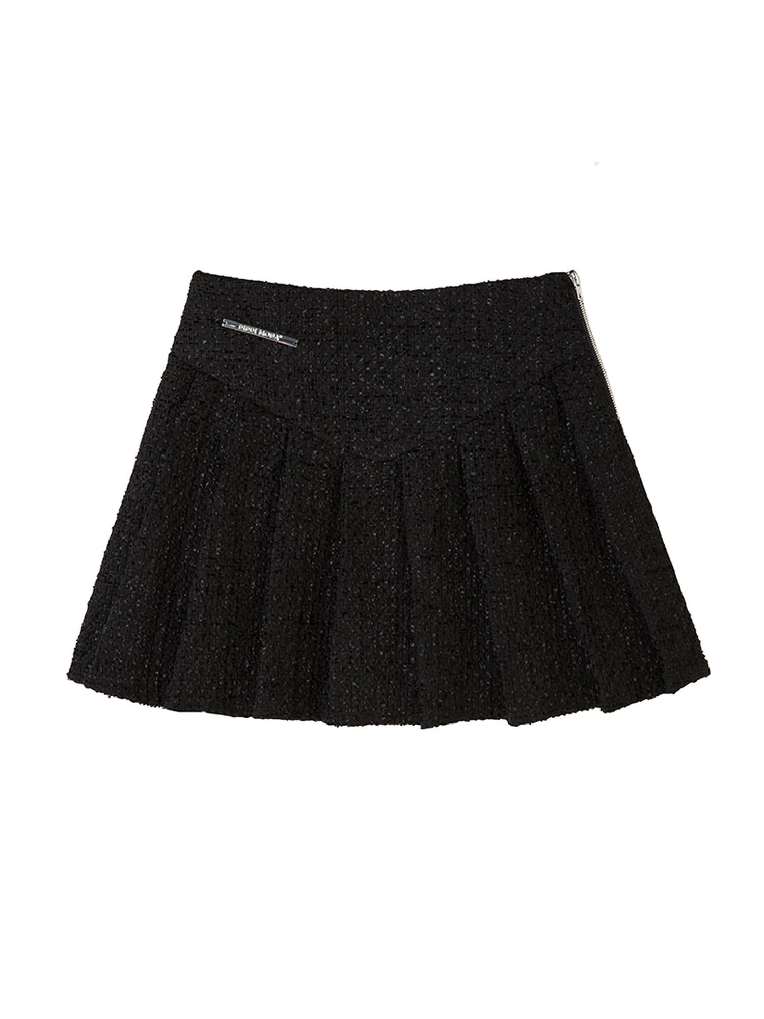 DIDDI MODA Bow Tie Chanel Style Knit Pleated Skirt Set