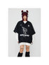 Peoplesense Retro Embroidered V Neck Red Sportswear Unisex Loose Fit Detachable Sleeves