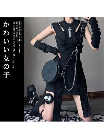 WSW WUSHENWU Elegant Satin Slit Dress SML Low Iron Hand Wash