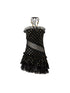 NO ROMANCE Vintage Dot Gold Lace Halter Bustier Dress