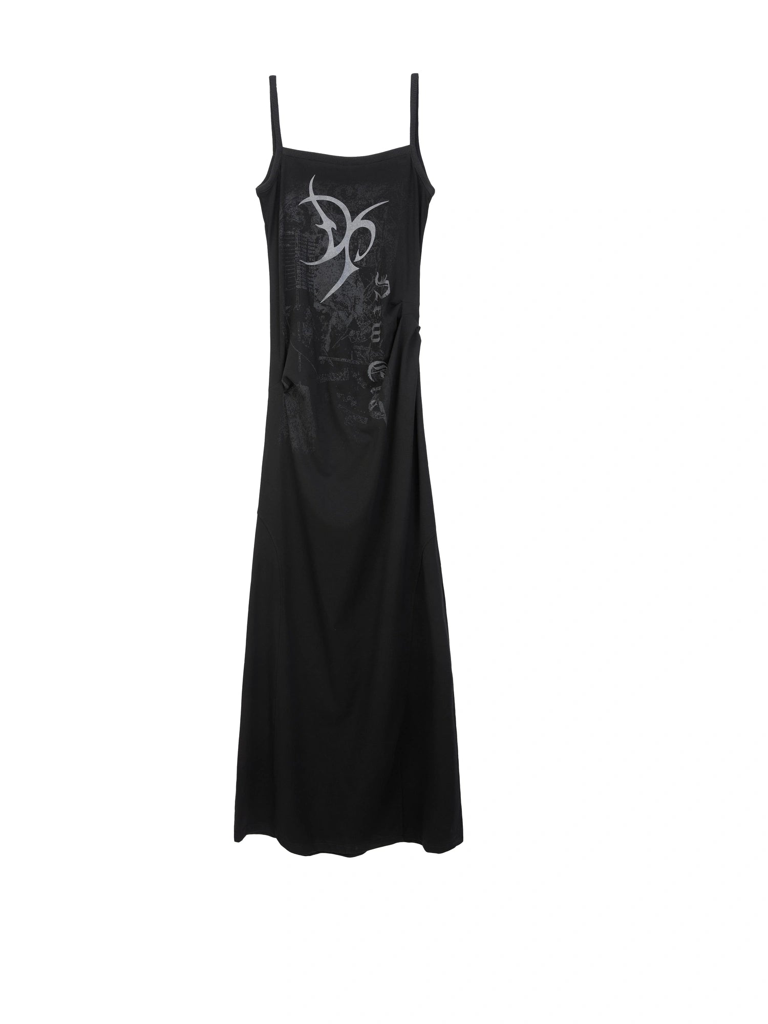 Floral Print Slit Maxi Dress With Belt Sleeveless V Neck Dresses
