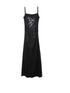 Floral Print Slit Maxi Dress With Belt Sleeveless V Neck Dresses
