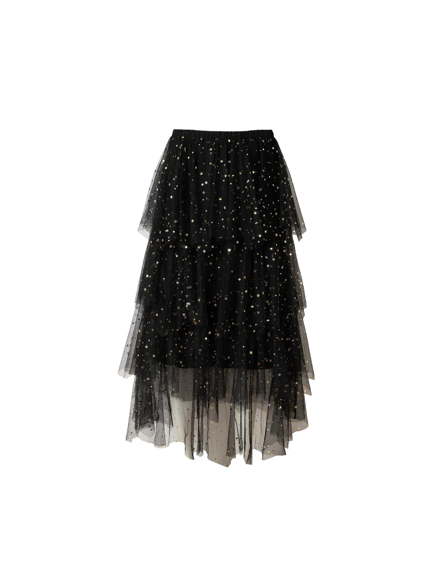 Ballet Pure Sexy Star Layered Tulle Midi Dress