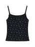 Black Floral Lace Trim Camisole 24Ss Basic Casual Vest Tops