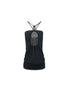 DoublePunch Summer Winter Convertible Halter Metal Trim Corset Top Vest
