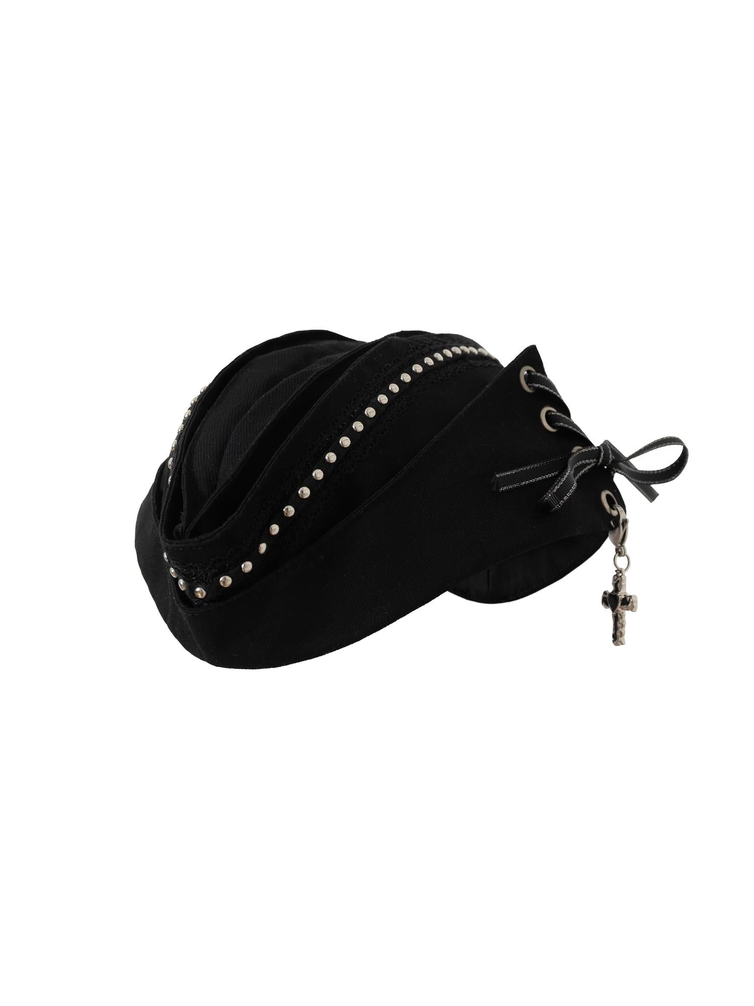 NO ROMANCE Punk Navy Retro Sailor Cap With Striped Design Boat Hat