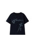 atrandom Original Hollow Mirror Print Loose Fit Black White T-Shirt