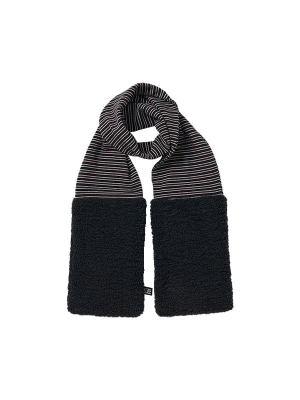 Icelandic Faux Fur Scarf Striped Winter Warm Knitted Wrap Neckwear