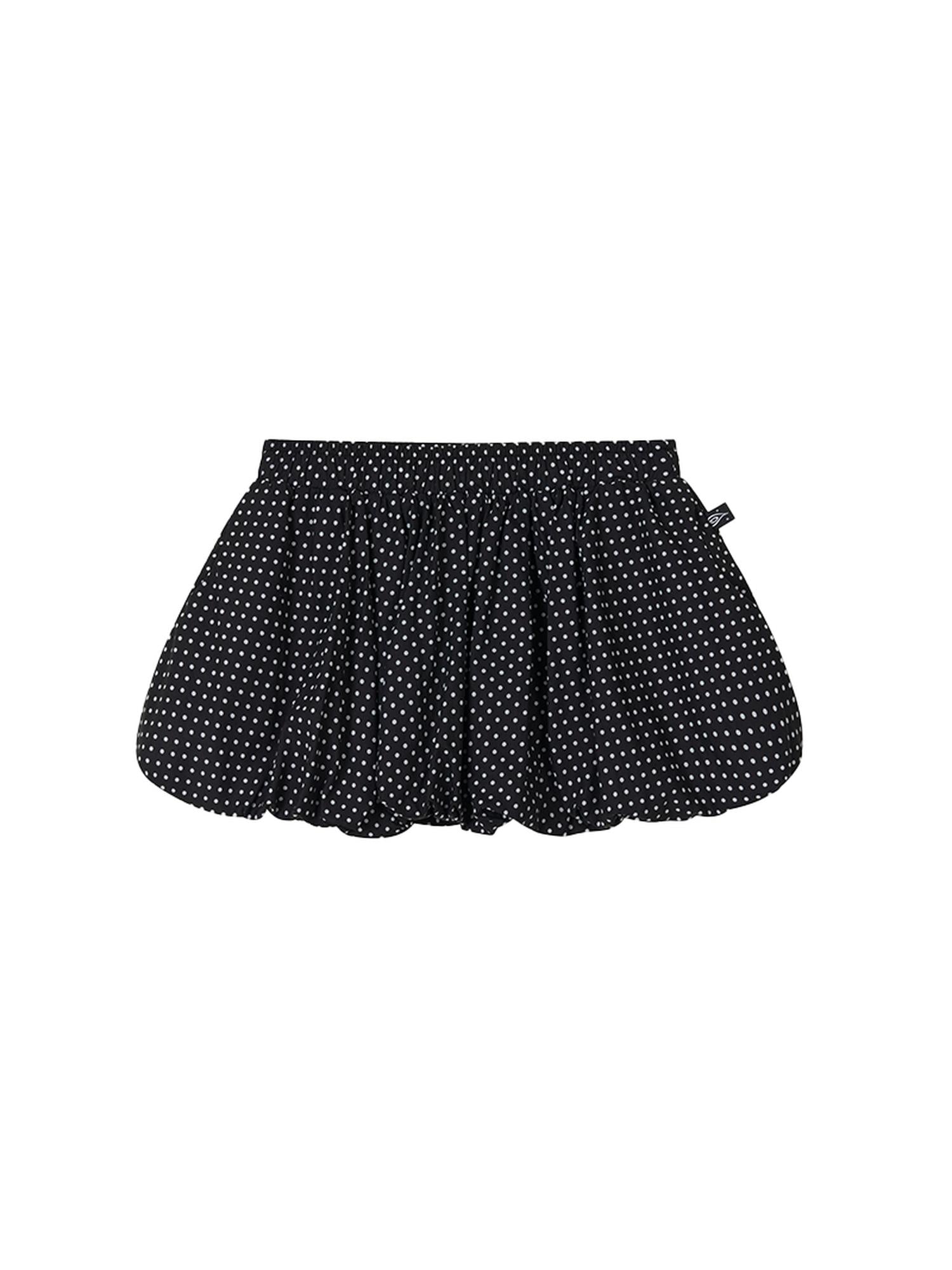 atrandom Black White Flared Ballet Skirt With Safety Shorts Dresses