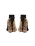 ARIADNAw Patchwork Plush Punk Shorts Irregular Wool Blend Streetwear