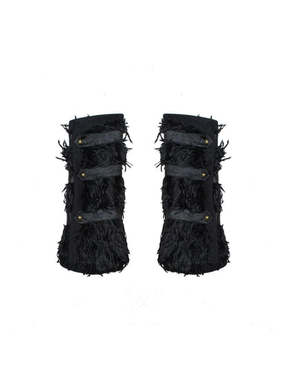 Ariadna Eco Fur Stitched Leg Warmers For Punk Winter Women