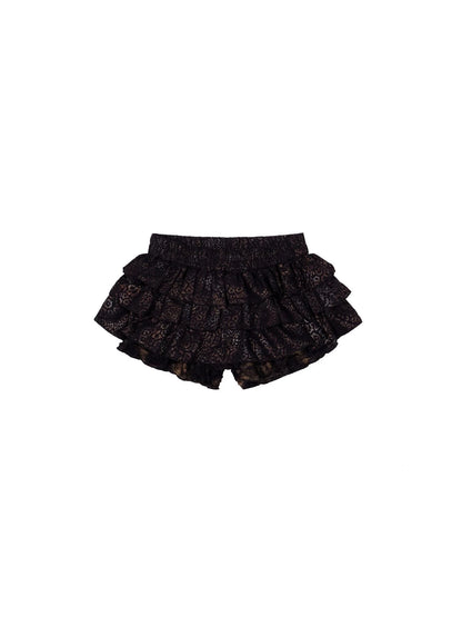 Ariana S Leopard Punk Mini Skort Low Waist Harajuku Style