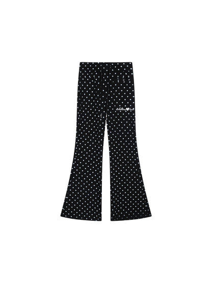 Achihara Stretch Acrylic Cotton Blend Flared Pants Toee