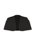 Black Detachable Faux Fur Cape Shoulder Coat Jacket