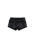 ARIADNAw Ariadnaw Punk Rock Low Rise Leather Shorts With Wool Leg Warmers