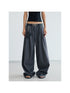 Peoplesense Unisex Striped Drape Straight Pants Loose Fit Polyester