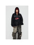 Peoplesense Vintage Embroidered 480g Washed Zip Hoodie Unisex