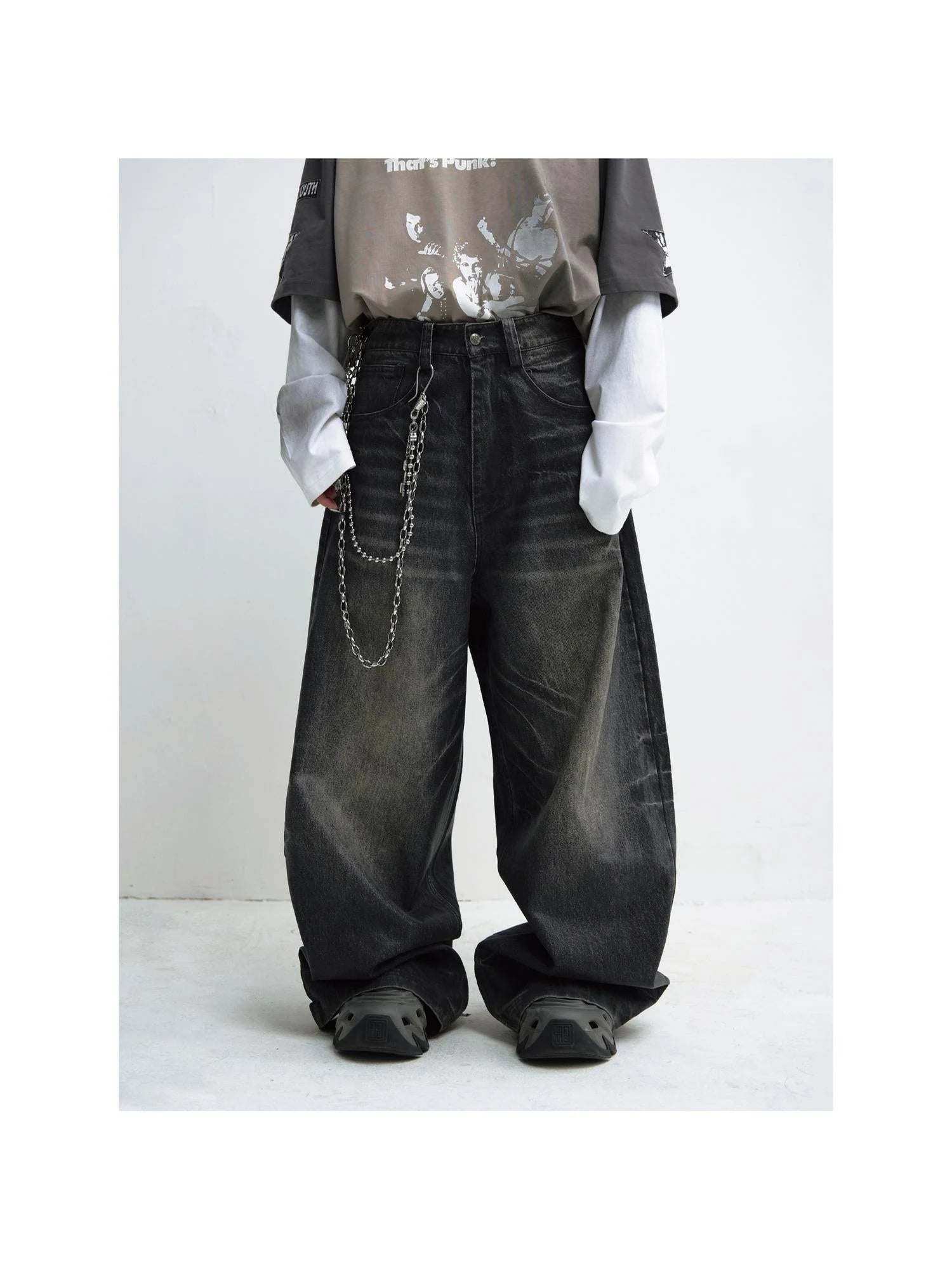 Moderate Elastic Loose Quarter Pu Pants For Autumn Winter
