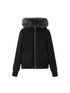 DIDDI MODA Detachable Fur Hood Snowflake Pocket Fleece Hoodie Set