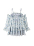 DIDDI MODA Floral Lace Bow Asymmetrical Hem Dress
