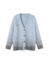 DIDDI MODA Starry Gradient V Neck Wool Cardigan