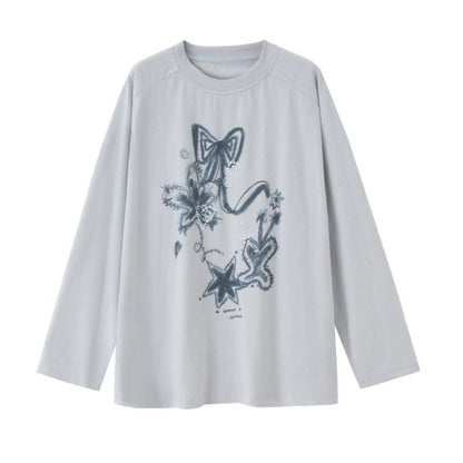 DIDDI MODA Mystic Star Ribbon Embellished Tee