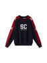 SweetChilling Oversize Rugby Embroidered Print Fleece Hoodie