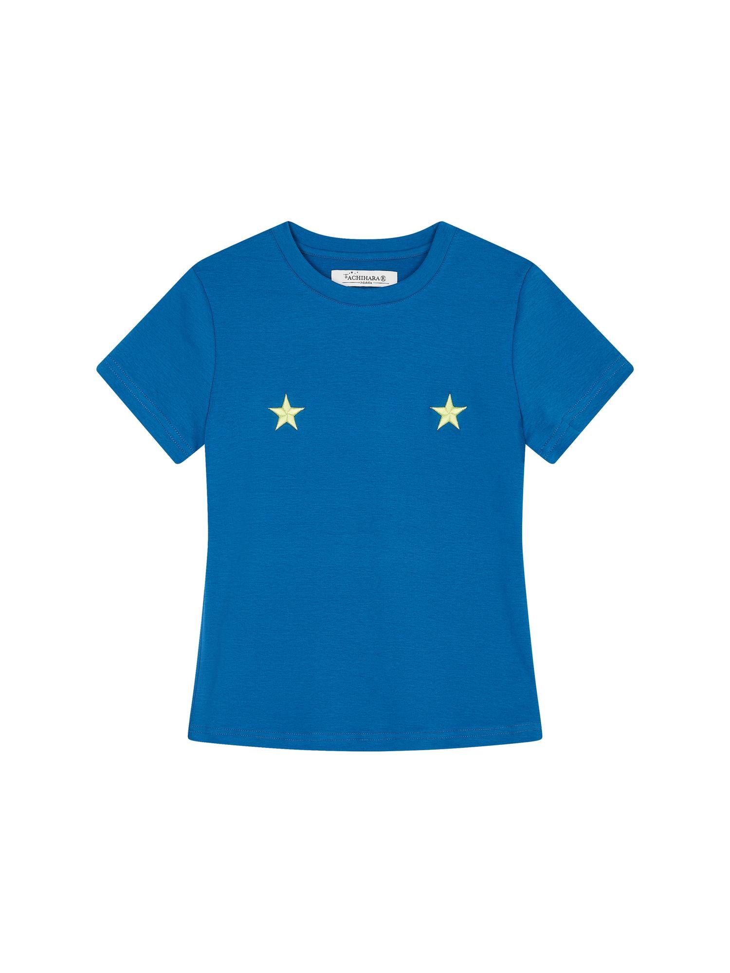 Achihara Insomnia Stars Embroidered Graphic T-Shirt