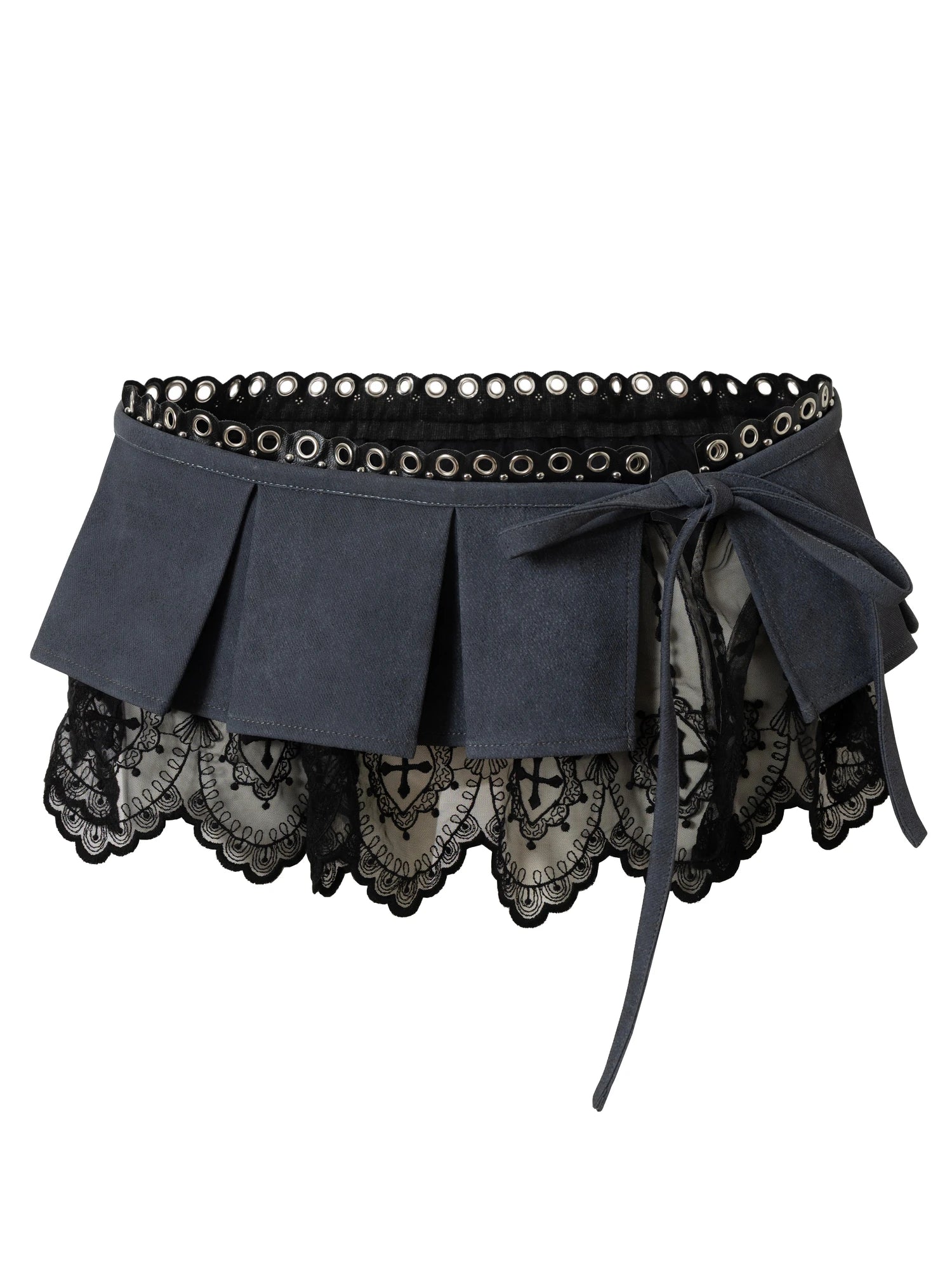 Vintage Punk Royal V-Neck T-Shirt With Detachable Apron
