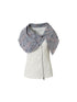 NO ROMANCE Vintage Punk Plaid Patchwork Neckline Distressed T-Shirt