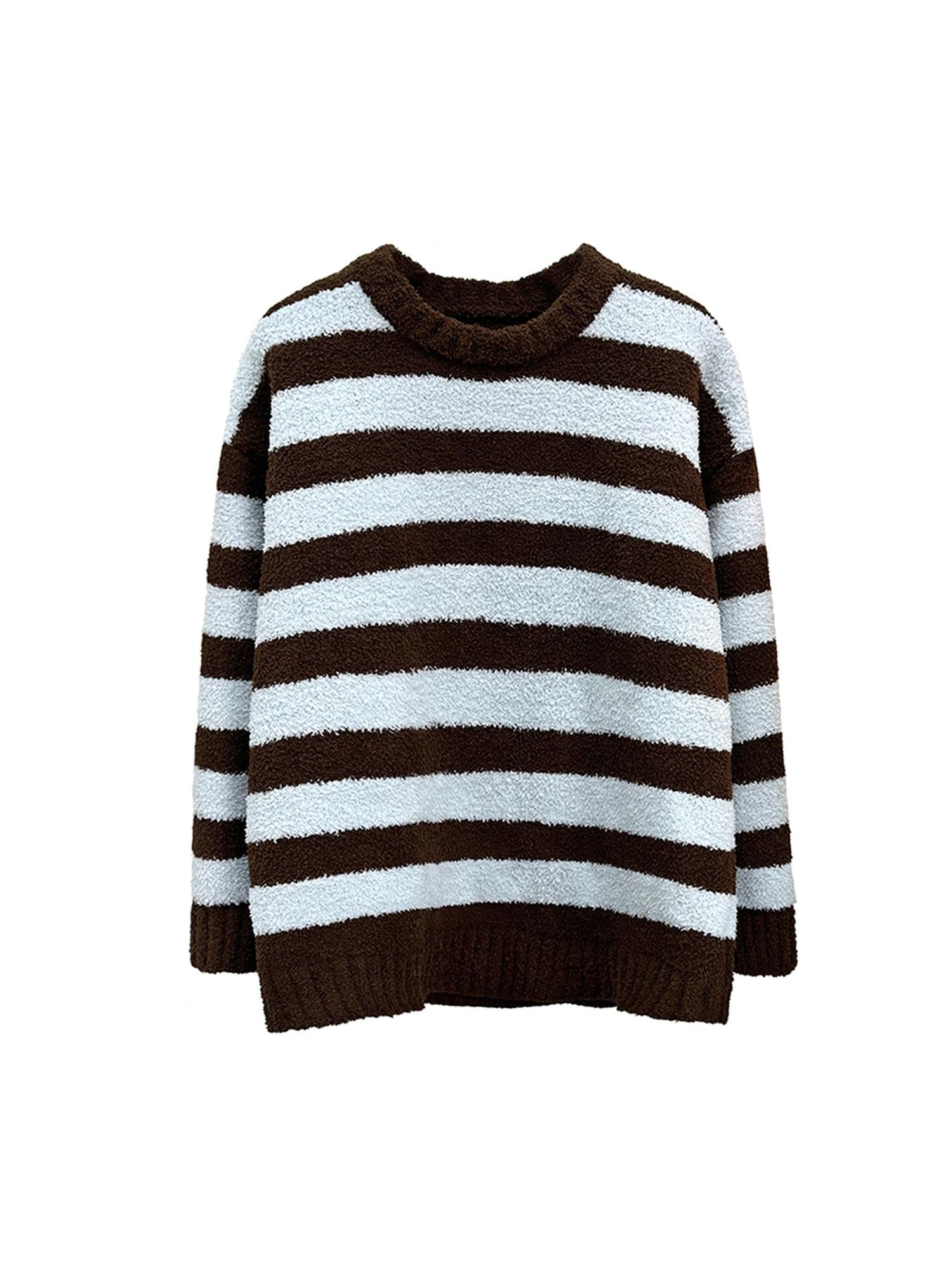 DIDDI MODA Cozy Loop Knit Stripe Sweater
