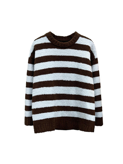 DIDDI MODA Cozy Loop Knit Stripe Sweater