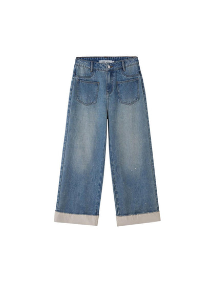 DIDDI MODA Classic Cotton Blend Tee With Slim Fit Jeans Set