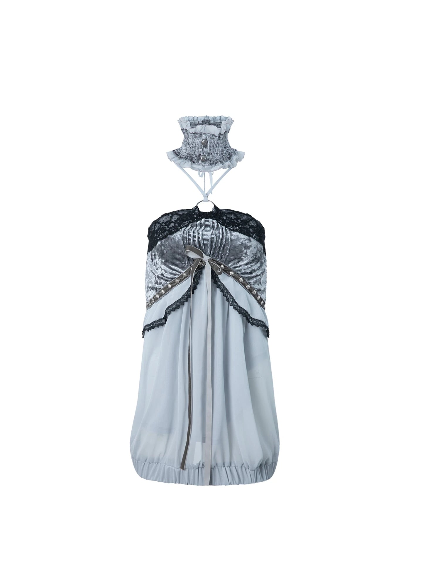 Vintage Boho Off-Shoulder Ruffle Bustier Top