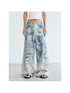 Peoplesense Kangli Printed 3 D Vintage Wide Leg Cotton Pants