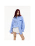 Peoplesense Blue White Striped Loose Fit Cotton Shirt With Folk Embroidery