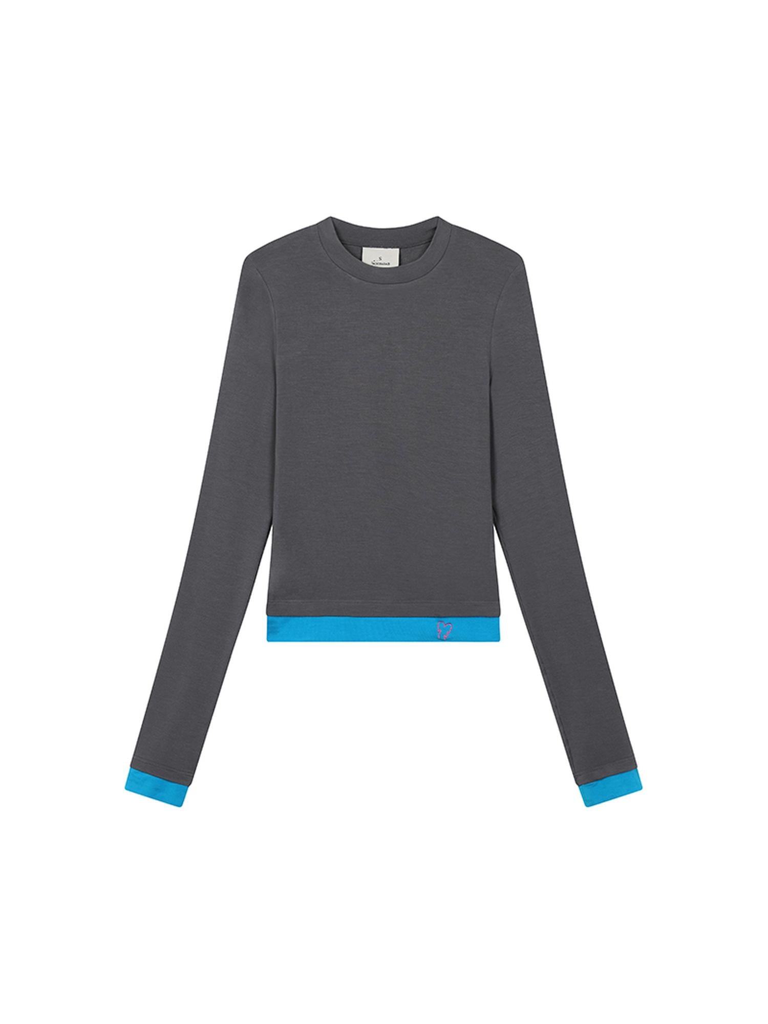 Achihara Double Hem Color Block Tee