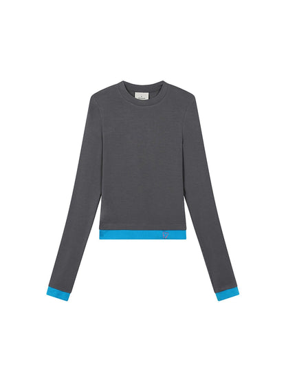 Achihara Double Hem Color Block Tee