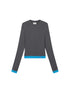 Achihara Double Hem Color Block Tee