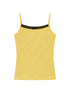 Black Lace Trim Yellow Polka Dot Cami Top