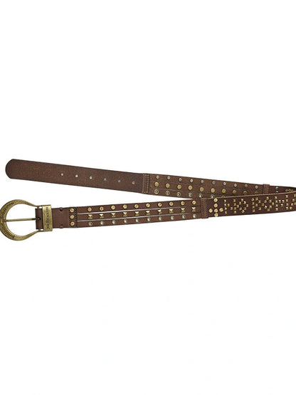 Punk Chic Rhinestone Leather Belt For Women Fashion Belt